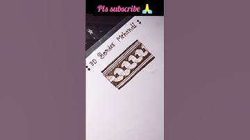 3D border mehndi design tutorial || easy step by step border mehndi |#mehndi#ytshorts#shorts