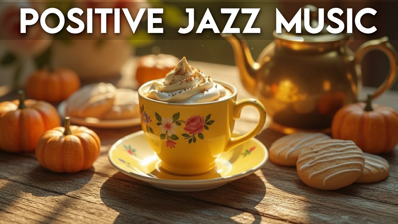 Positive Jazz Music 🎧 Coffee Shop Ambiance & Sweet Bossa Nova Piano Music for Relaxing & Studying