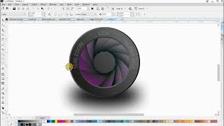 Camera Lens Design Making in Coreldraw | Product Design in Coreldraw