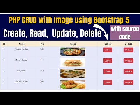 PHP crud | crud operation with image in PHP