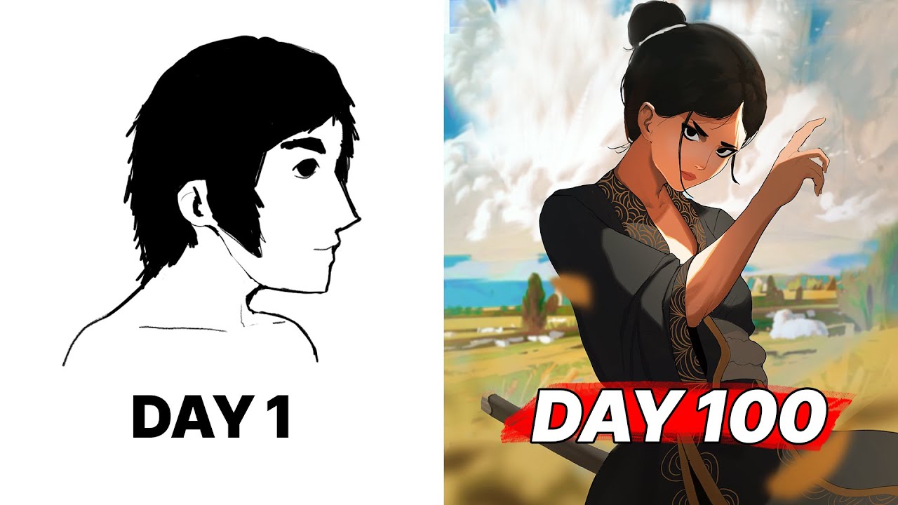 I Learned to Draw in 100 Days - YouTube
