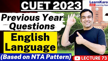 CUET 2023 | English Language | Mock Test - Best 100 Most Expected Questions