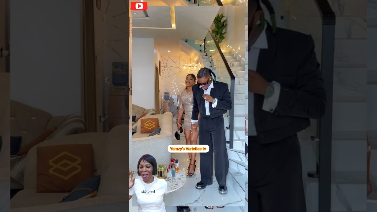 Lord of Lemon praises his wife, Mary Raheem as they step out for Jenny and Ugo's wedding.