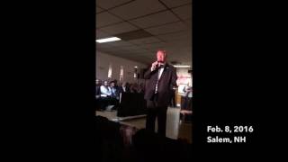 Donald Trump talks national service on the campaign trail