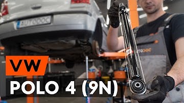 How to change rear shock absorber on VW POLO 4 (9N)  [TUTORIAL AUTODOC]