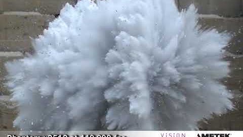 Phantom v2512 Ultrahigh-Speed Camera - Water Tube Blast Testing with Detonation Wave