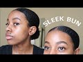 How To: Sleek Low Bun on Natural 4b/c Hair Tutorial