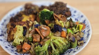 How to prepare quick stir-fry Vegetables and grilled Chicken #vegetables #cooking #grillchicken