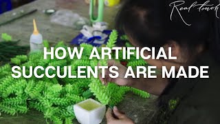 How artificial succulents are made. Artificial plants factory in China