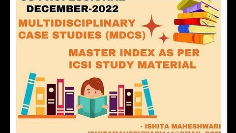 CS professional MCS#MDCS master index December 22 ||CS Professional || MDCS December 22