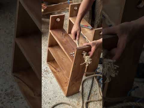 ساخت شلف چوبی شلف شلف چوبی استند  چوبار استندگل اکسسوری آموزش نجاری  