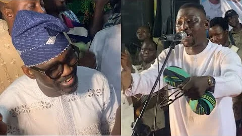 BIG SUPRISE AS ALABI PASUMA SUPRISE HIS MUSICAL BOY TIRI LEATHER ON STAGE AT WELCOME INAUGURATION 