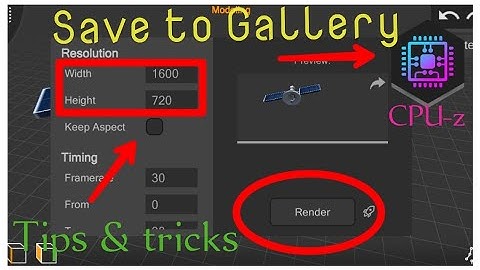 How to render and save video to gallery on prisma 3d/R3D Studio.