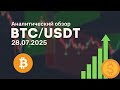 BTC/USDT от 28.07.2025 аналитический обзор