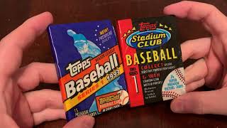 RIPPING 1993  #JUNKWAX! Topps Series 1 & Stadium Club Series 1 #vintagebaseballcards #rippingpacks