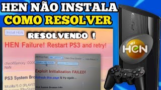 HEN 4.93 won't install on PS3, error 'Exploit Initialization FAILED!' How to fix it?