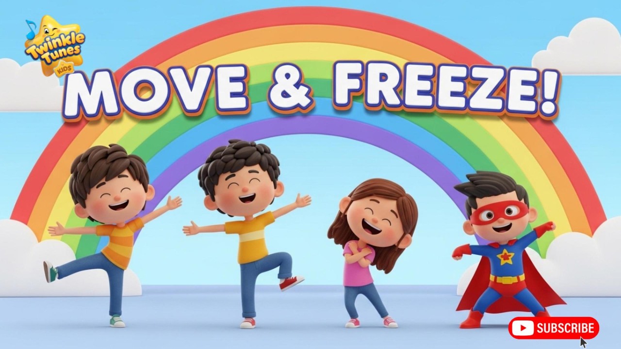 Move & Freeze Dance Song 🧊🎵 | Fun Action Song for Kids | Freeze Dance ...