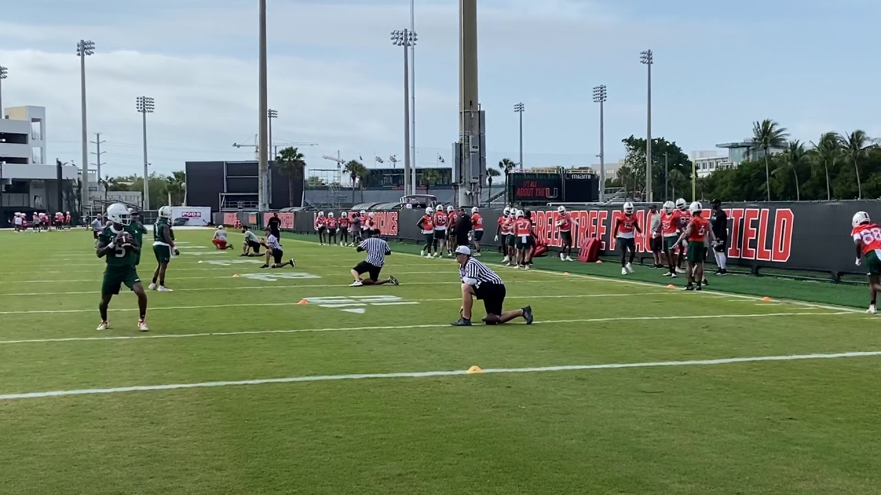 Miami Hurricanes Spring Practice March 3, 2020