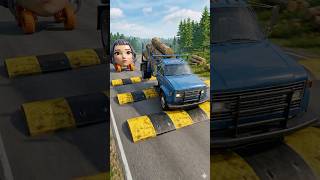 Cars and trucks vs Speed Bump #1 - BeamNG.drive #short #beamng #beamngdrive #trucksvs