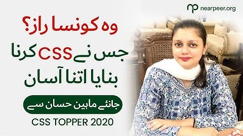 Live Session with Maam Maheen Hassan ( CSS 2020 Topper)