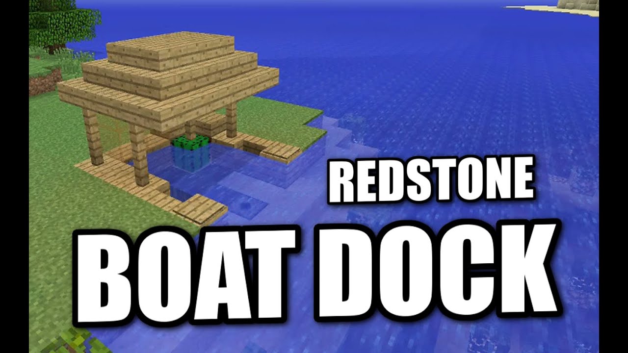 Minecraft PS4 - REDSTONE BOAT DOCK - Tutorial ( PS3 / XBOX 