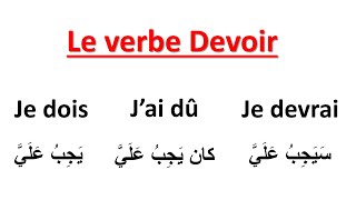 Conjugaison-- Le Verbe Devoir Au Présent, Au Passé Composé Et Au Futur-- تعلم الفرنسية