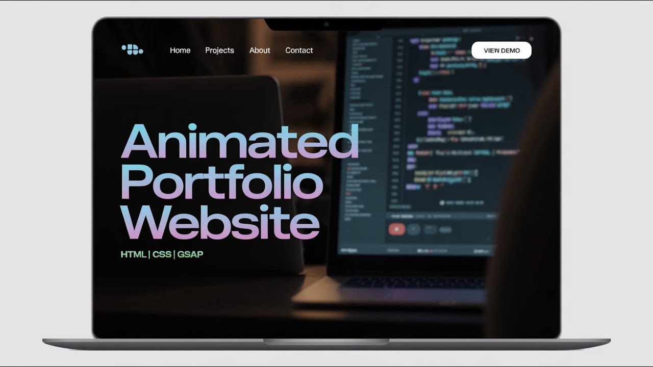 Animated Portfolio Website Using HTML, CSS & GSAP | Full Tutorial ...