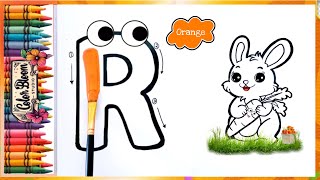 Learn The Alphabet - Letter R | Fun Rabbit Drawing & Coloring For Kids!