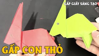 HƯỚNG DẪN GẤP CON THỎ CỰC KỲ XINH - TUTORIAL TO MAKING A RABBIT - GẤP GIẤY SÁNG TẠO