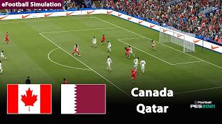 🔴Live- Canada vs Qatar | World Cup 2026 | eFootball PES21 Simulation