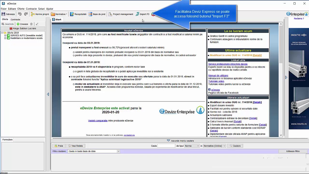 Modul Deviz Express (Import F3) - YouTube