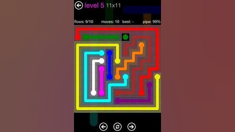 Flow Free 11x11 Level 5 walkthrough Purple Pack iPad