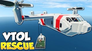 VTOL PLANE RESCUE! - Stormworks: Build and Rescue Multiplayer Gameplay - VTOL Rescue Missions screenshot 5