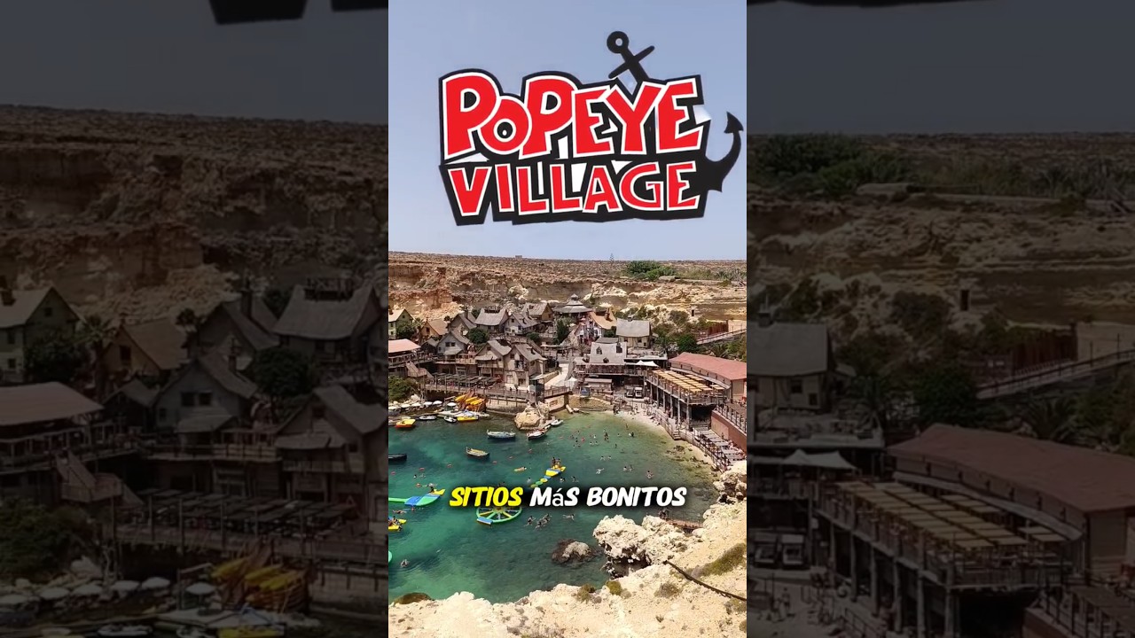 Un rinc&oacute;n m&aacute;gico en Malta 🌊📸&iexcl;As&iacute; es Popeye Village! #Malta #PopeyeVillage #Shorts #Viajes
