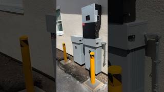 Installing bollards to protect batteries from impact