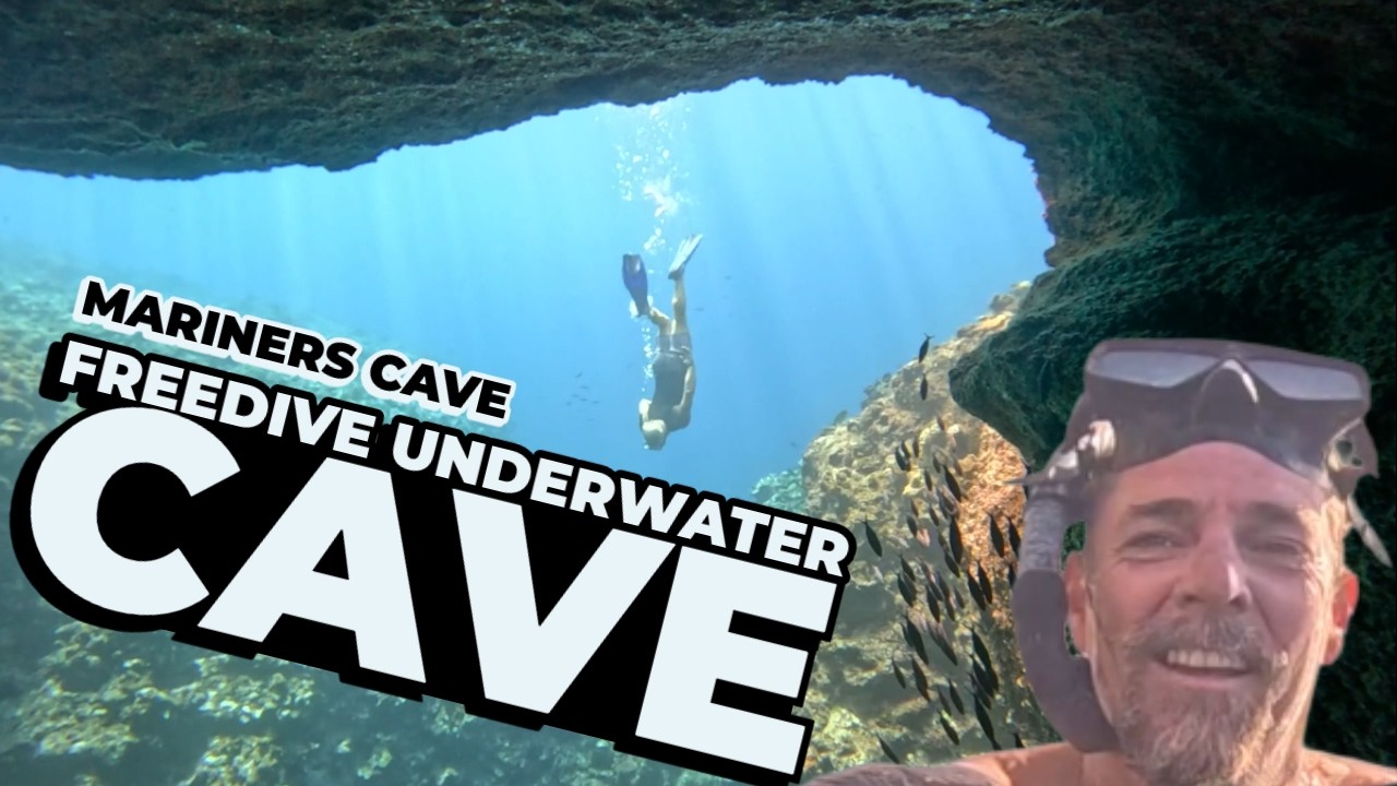 ⁣Mariners Cave - Free dive into a blind underwater cave!