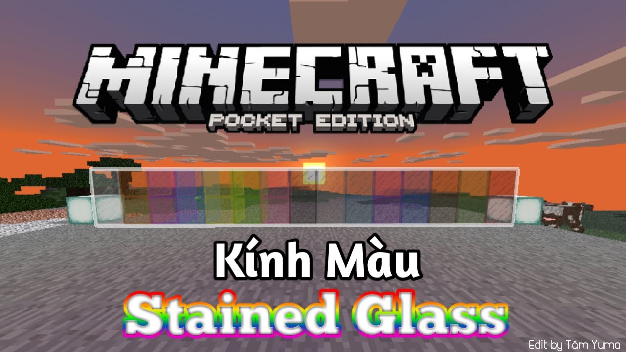 Cách Lấy Kính Màu Stained Glass trong Minecraft PE | MCPE 1.1.0.9 - YouTube