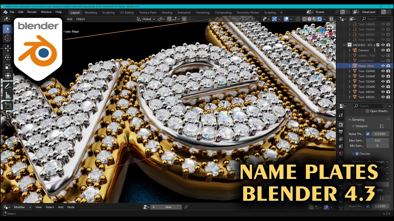 Алмазное паве. Таблички с названиями. 3D-дизайн ювелирных изделий, моделирование и 3D-печать STL....