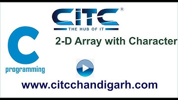 Tutorial video on Two Dimension Array with Characters in C language