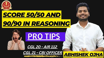 How to score 100% in reasoning. how to score 50/50 and 90/90 in reasoning #ssccgl #cgl2023