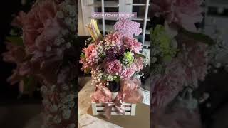 Made a bottle flower bouquet and it came out so cute!