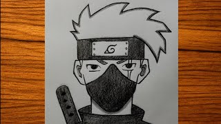 How to Draw Kakashi Hatake | Easy Kakashi Drawing Step-by-Step | Naruto Anime Art