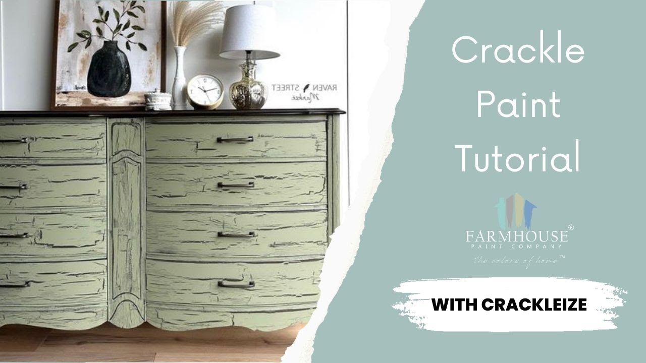 How to use Crackle Paint for a Farmhouse Furniture Makeover using Farmhouse  Paint Crackleize 