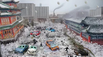 Beijing Shocked by Hailstorm! Baseball-Sized Hail Batters the Capital of China