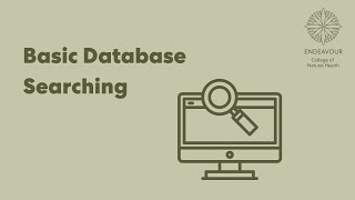 Basic Database Searching