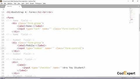 17 Forms in Bootstrap 4 in Urdu/Hindi