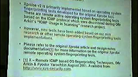 DEF CON 10 Hacking Conference Presentation By Ofir Arkin - XProbe - Video