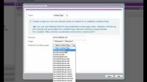 Personalized URL (PURL) and -Landing Page in Addemar