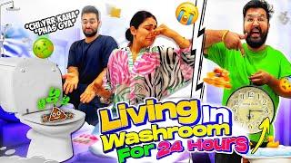 Living In TOILET For 24 Hours Challenge 😱