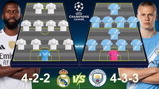🔥 Real Madrid vs Man City: Head To Head Potential Lineup 🔥 Champions League Round 16 (2025/26)